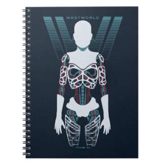 Carnet Westworld | Squelette Android sur logo