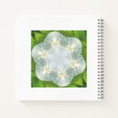 Carnet Wet White Wild Rose - Mandala green - by ID Art (Dos)