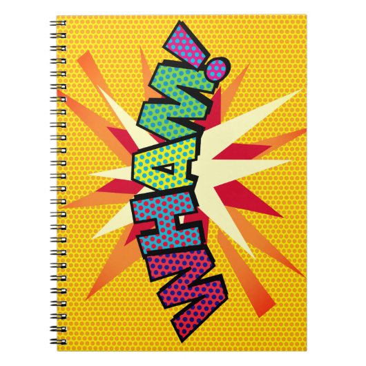 Carnet WHAM Bande dessinée rétro Fun Pop Art (Devant)