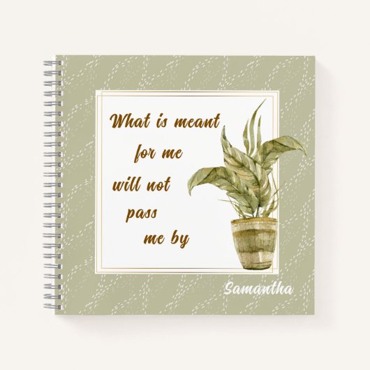 Carnet What is Meant for Me Spiral Notebook (Devant)