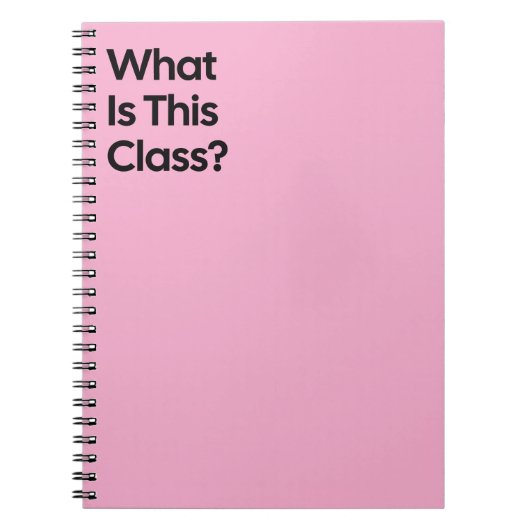 Carnet What Is This Class Notebook (Devant)