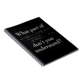 Carnet What Part of... White on dark (Côté Droit)