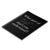 Carnet What Part of... White on dark (Côté gauche)