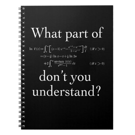Carnet What Part of... White on dark (Devant)