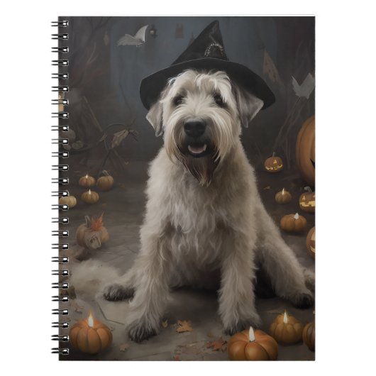 Carnet Wheaten Terrier Citrouille Halloween effroi (Devant)