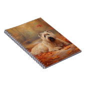 Carnet Wheaten Terrier dans les feuilles d'automne automn (Côté Droit)