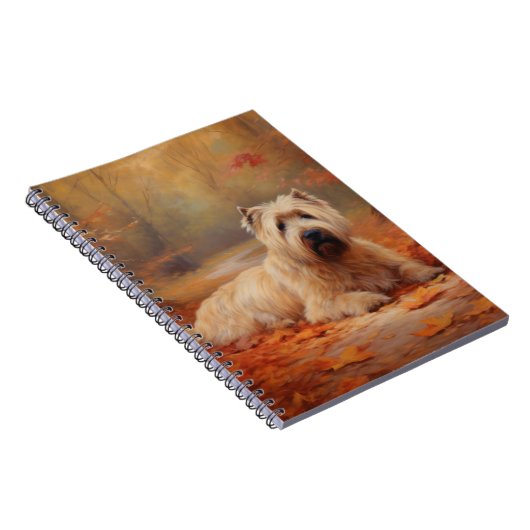 Carnet Wheaten Terrier dans les feuilles d'automne automn (Côté Droit)