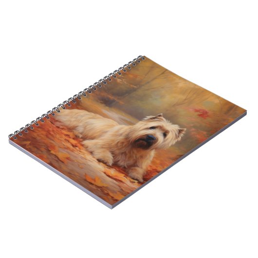 Carnet Wheaten Terrier dans les feuilles d'automne automn (Côté gauche)