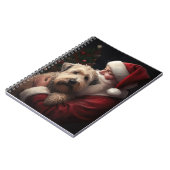 Carnet Wheaton Terrier Avec Noël Festif Du Père Noël (Côté gauche)