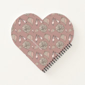 Carnet Whelk Shells Illustrated Custom Heart-shaped (Dos)