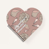 Carnet Whelk Shells Illustrated Custom Heart-shaped (Devant)