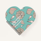 Carnet Whelk Shells Illustrated Custom Heart-shaped (Devant)