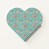 Carnet Whelk Shells Illustrated Custom Heart-shaped (Dos)