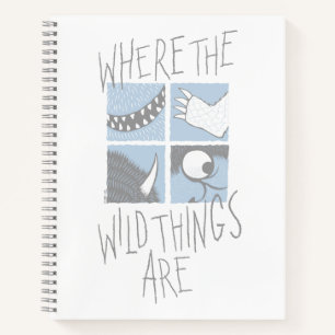 Carnet Where The Wild Things Are Graphique Carré