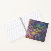 Carnet Whimsical Abstract Dragon Scales Cool Fractal Art (Intérieur)