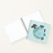 Carnet Whimsical and Cheveux Fish Art in Turquoise Hues (Intérieur)
