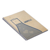 Carnet Whimsical Beaker, Bleu (Côté Droit)