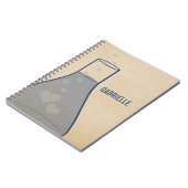 Carnet Whimsical Beaker, Bleu (Côté gauche)