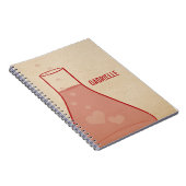 Carnet Whimsical Beaker, Rouge (Côté Droit)