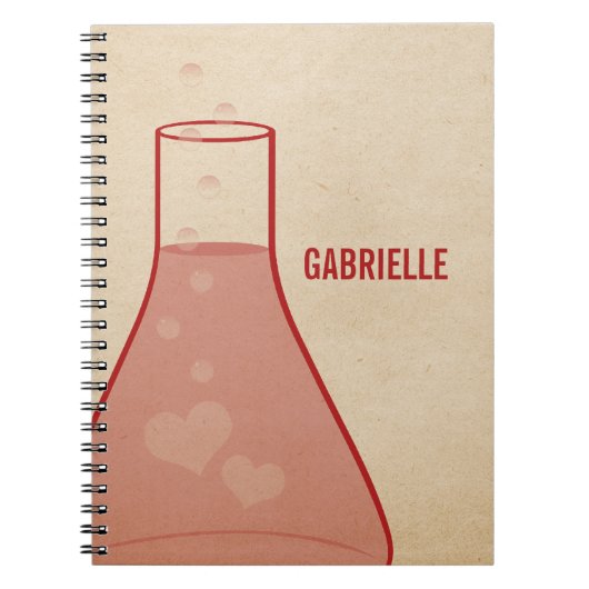 Carnet Whimsical Beaker, Rouge (Devant)