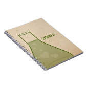 Carnet Whimsical Beaker, Vert (Côté Droit)