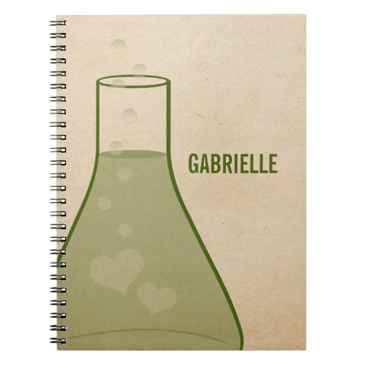 Carnet Whimsical Beaker, Vert (Devant)