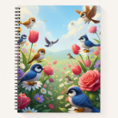 Carnet Whimsical Birds Notebook (Devant)