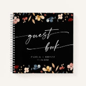 Carnet Whimsical Boho Wildflower Wedding Guest Book (Devant)
