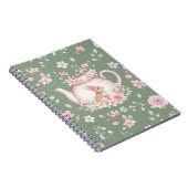 Carnet Whimsical Bunny Teapot Floral Spring Notebook (Côté Droit)