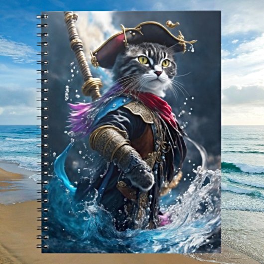 Carnet Whimsical Cat Pirate Adventure