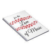 Carnet Whimsical coeurs musique "Pour l'amour de la musiq (Côté Droit)