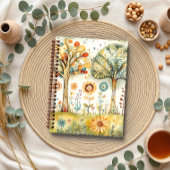 Carnet Whimsical Colorful Hippie Boho Trees |