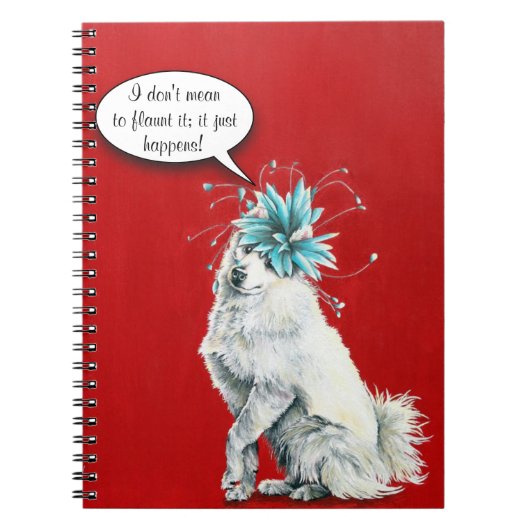Carnet Whimsical Fancy White Chien (Devant)