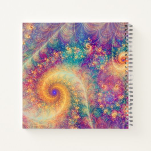 Carnet Whimsical Fantasy Abstract Fractal Vortex Art (Dos)