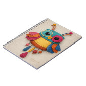 Carnet Whimsical Felt Owl Notebook – Colorful Handmade (Côté gauche)