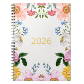 carnet Whimsical Fleur sauvage 2026 (Devant)