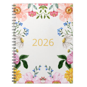 carnet Whimsical Fleur sauvage 2026