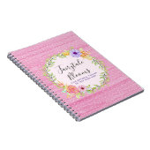 Carnet Whimsical Floral Roses & Rustic Rose Wood Girl (Côté Droit)