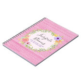 Carnet Whimsical Floral Roses & Rustic Rose Wood Girl (Côté gauche)