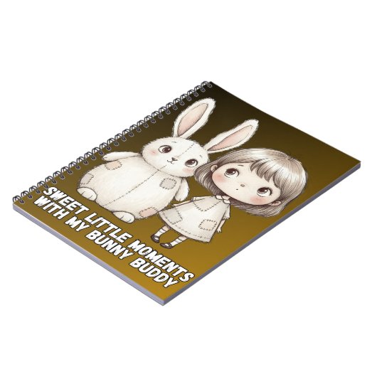 Carnet Whimsical Girl and Patchwork Bunny Notebook (Côté gauche)