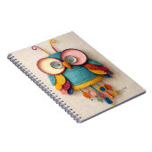 Carnet Whimsical Handmade Felt Owl Art (Côté Droit)