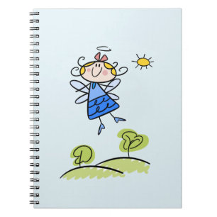 Carnet Whimsical Happy Flying Angel Fairy