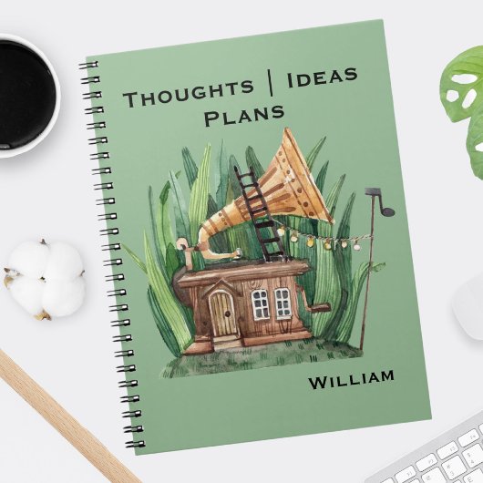 Carnet Whimsical, Imaginaire Gramophone House, Sea Green