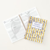 Carnet Whimsical Italian Food Illustration Yellow Recipe (Intérieur)