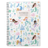 Carnet Whimsical Mermaid & Ocean Friends Pattern Notebook (Devant)