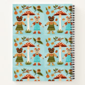 Carnet Whimsical notebook design with cartoon  (Dos)
