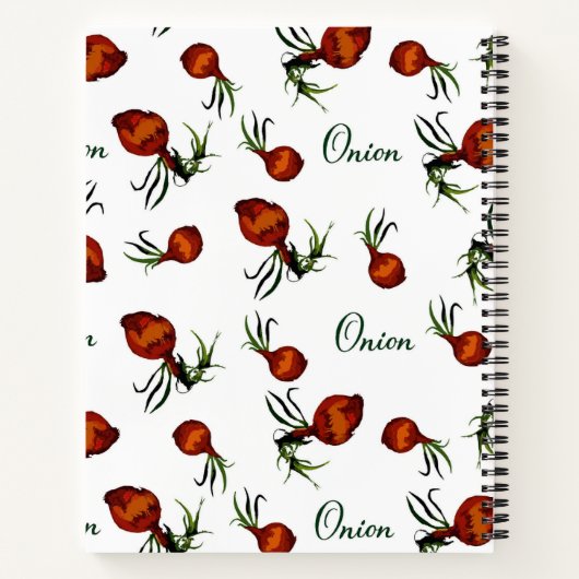 Carnet Whimsical Onion Pattern Notebook (Dos)