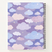 Carnet Whimsical Pastel Clouds et étoiles Motif (Dos)
