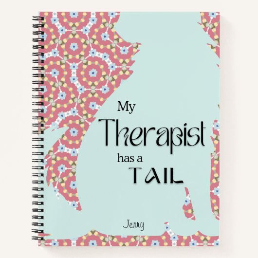 Carnet Whimsical Pet Therapy Humour rose bleu (Devant)