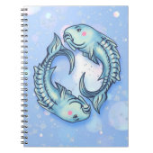 Carnet Whimsical Pisces Fish Dreamy Girly Sea Green Blue (Devant)